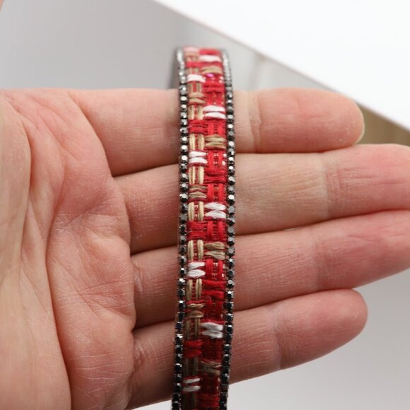 Red Choker Adjustable Elegant Fancy Lace Chokers Necklace  (#20) - Picture 8 of 9